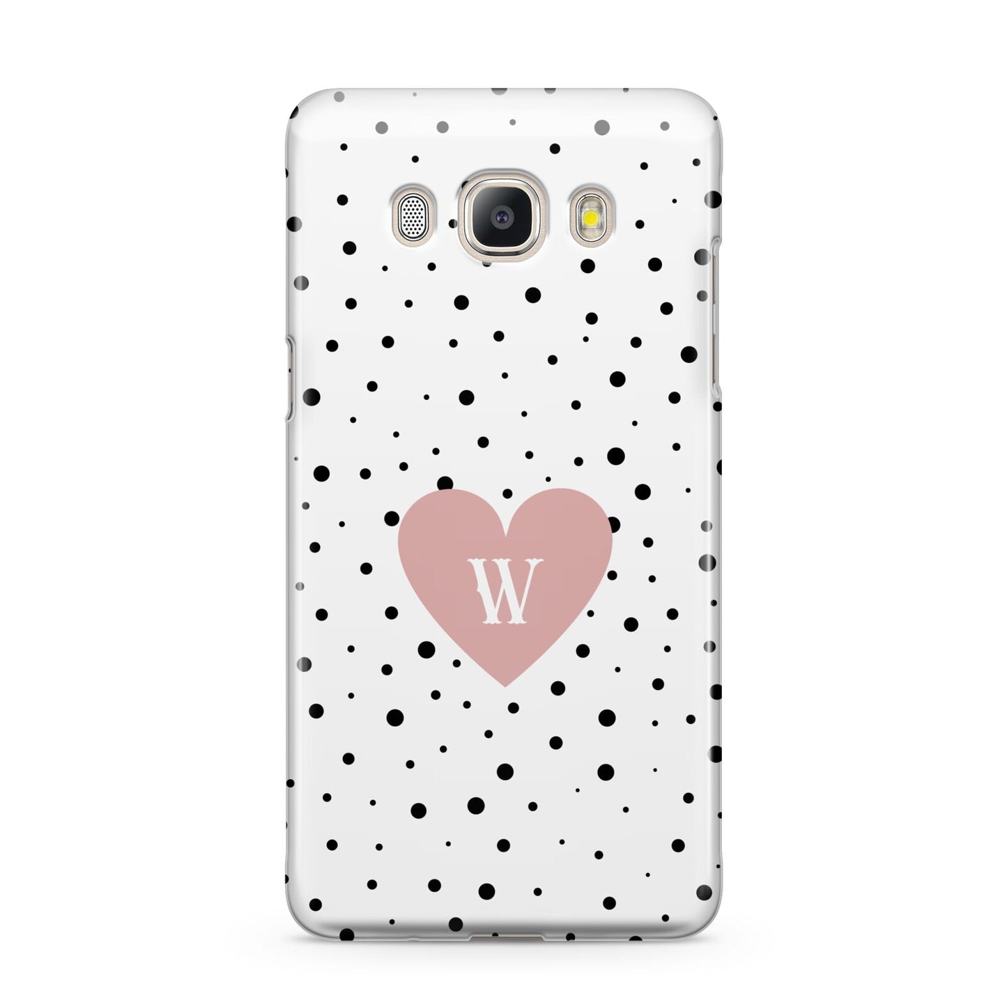 Dotted Pink Heart Personalised Samsung Galaxy J5 2016 Case