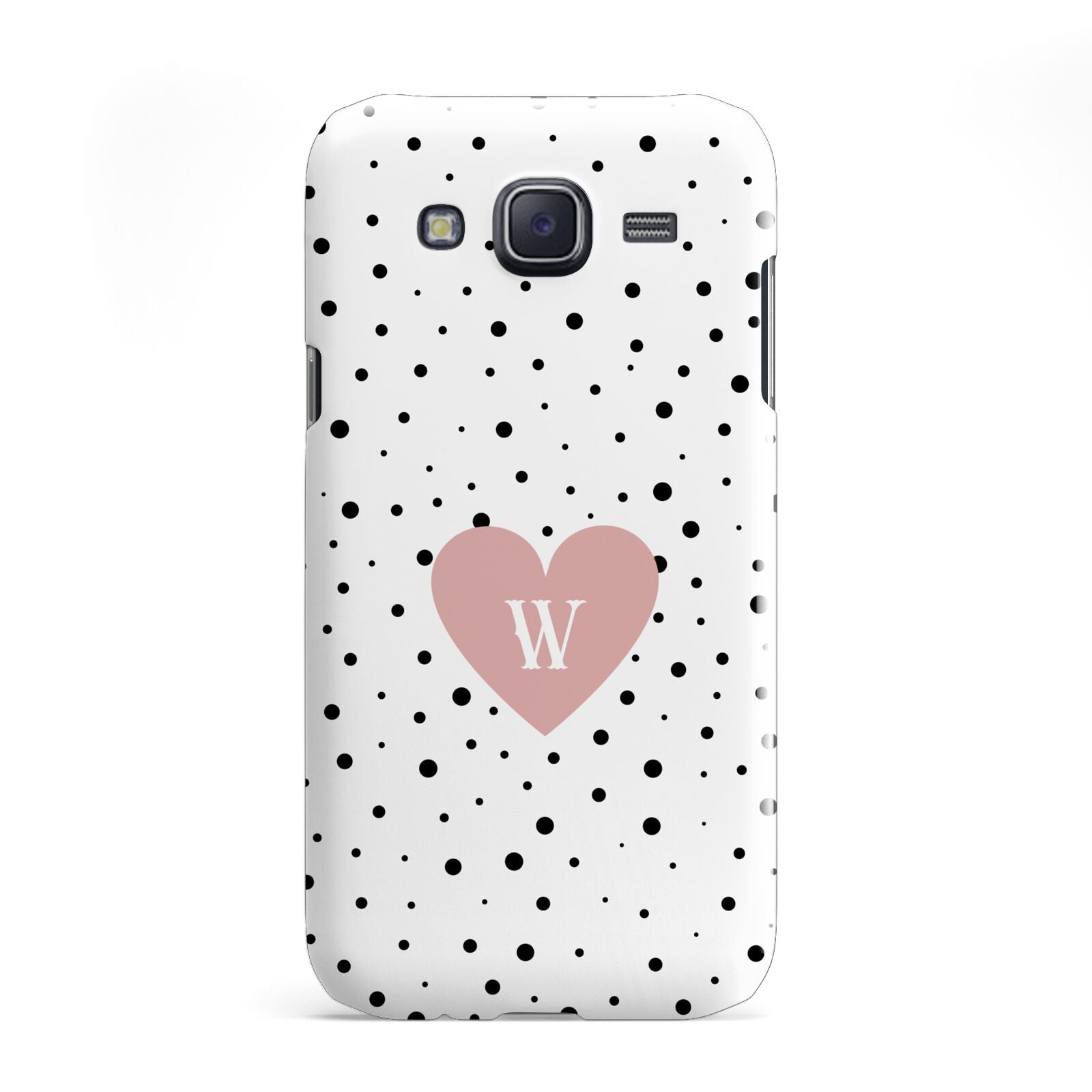 Dotted Pink Heart Personalised Samsung Galaxy J5 Case