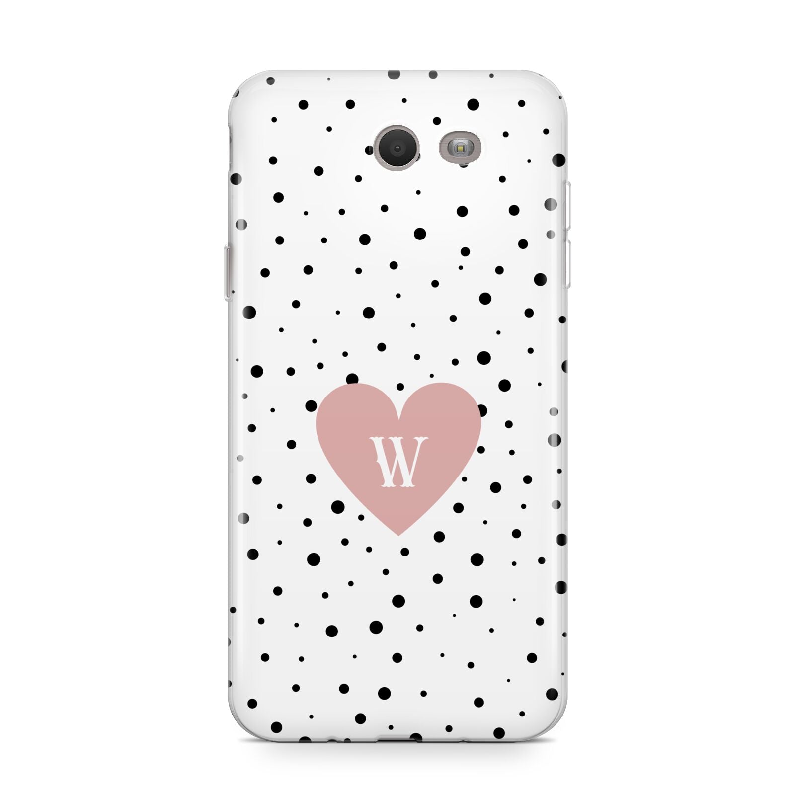 Dotted Pink Heart Personalised Samsung Galaxy J7 2017 Case