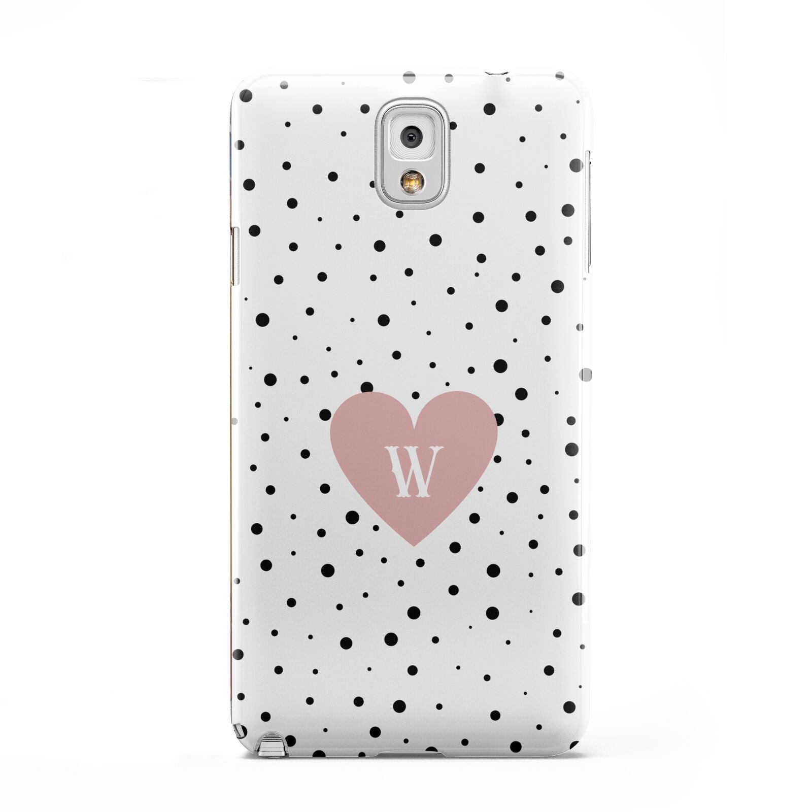 Dotted Pink Heart Personalised Samsung Galaxy Note 3 Case