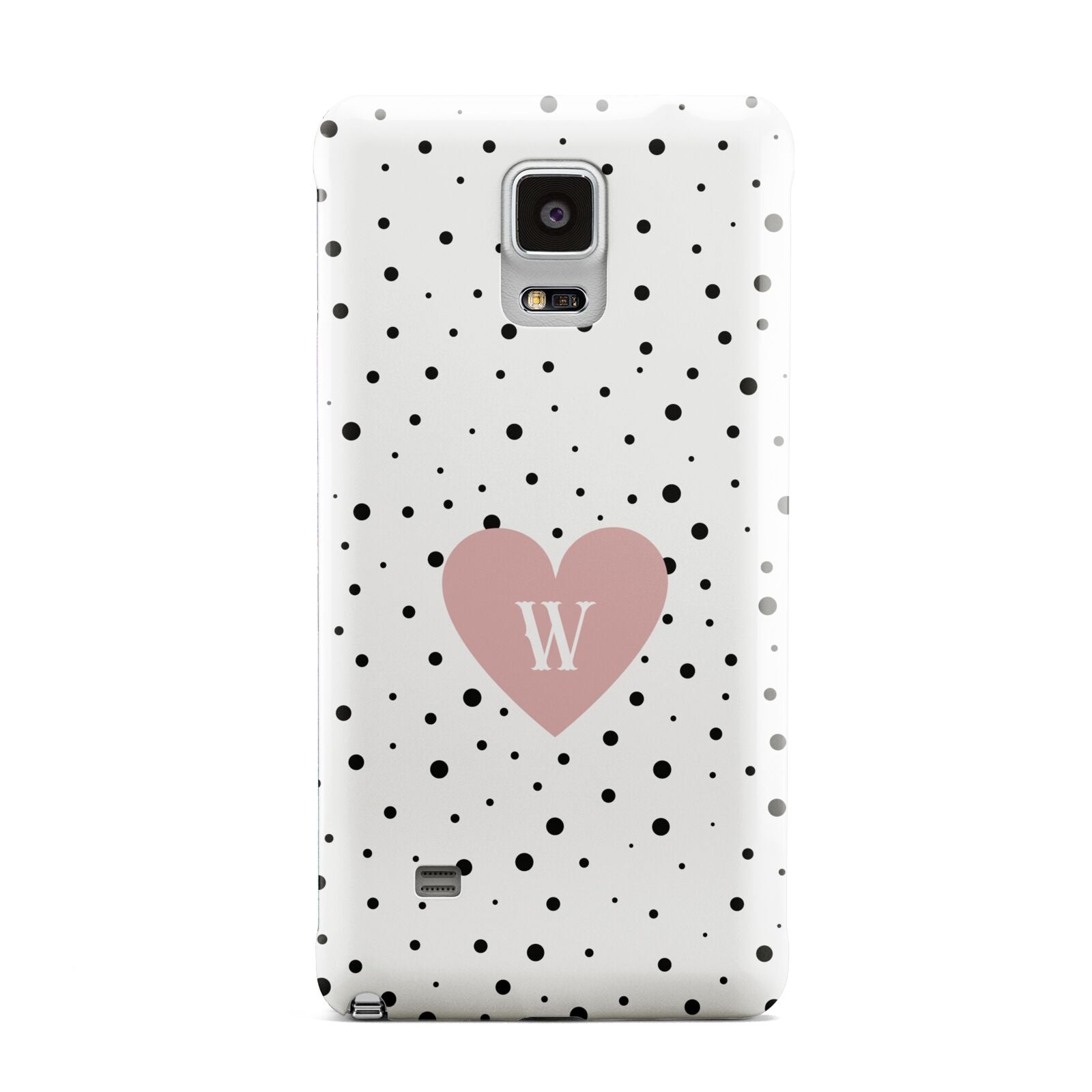 Dotted Pink Heart Personalised Samsung Galaxy Note 4 Case