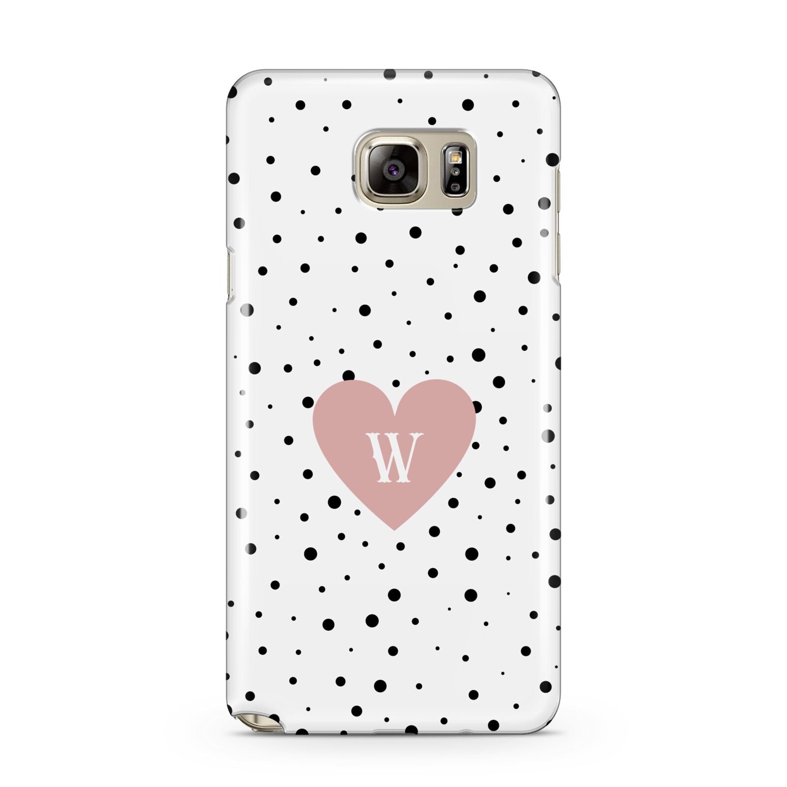 Dotted Pink Heart Personalised Samsung Galaxy Note 5 Case