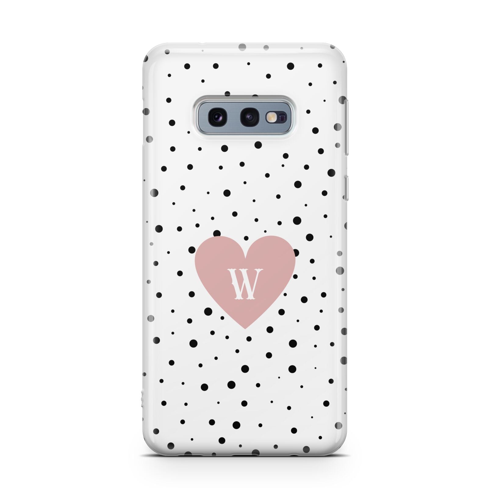 Dotted Pink Heart Personalised Samsung Galaxy S10E Case