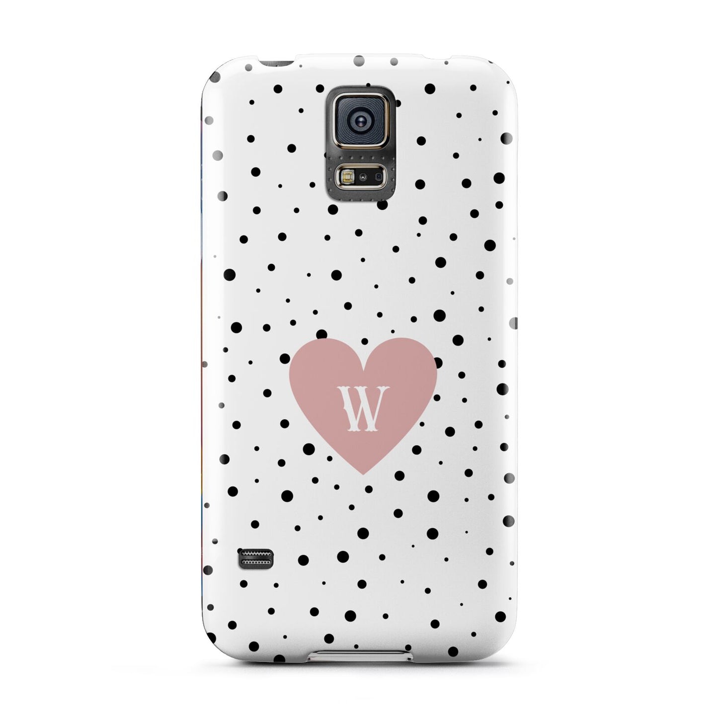 Dotted Pink Heart Personalised Samsung Galaxy S5 Case