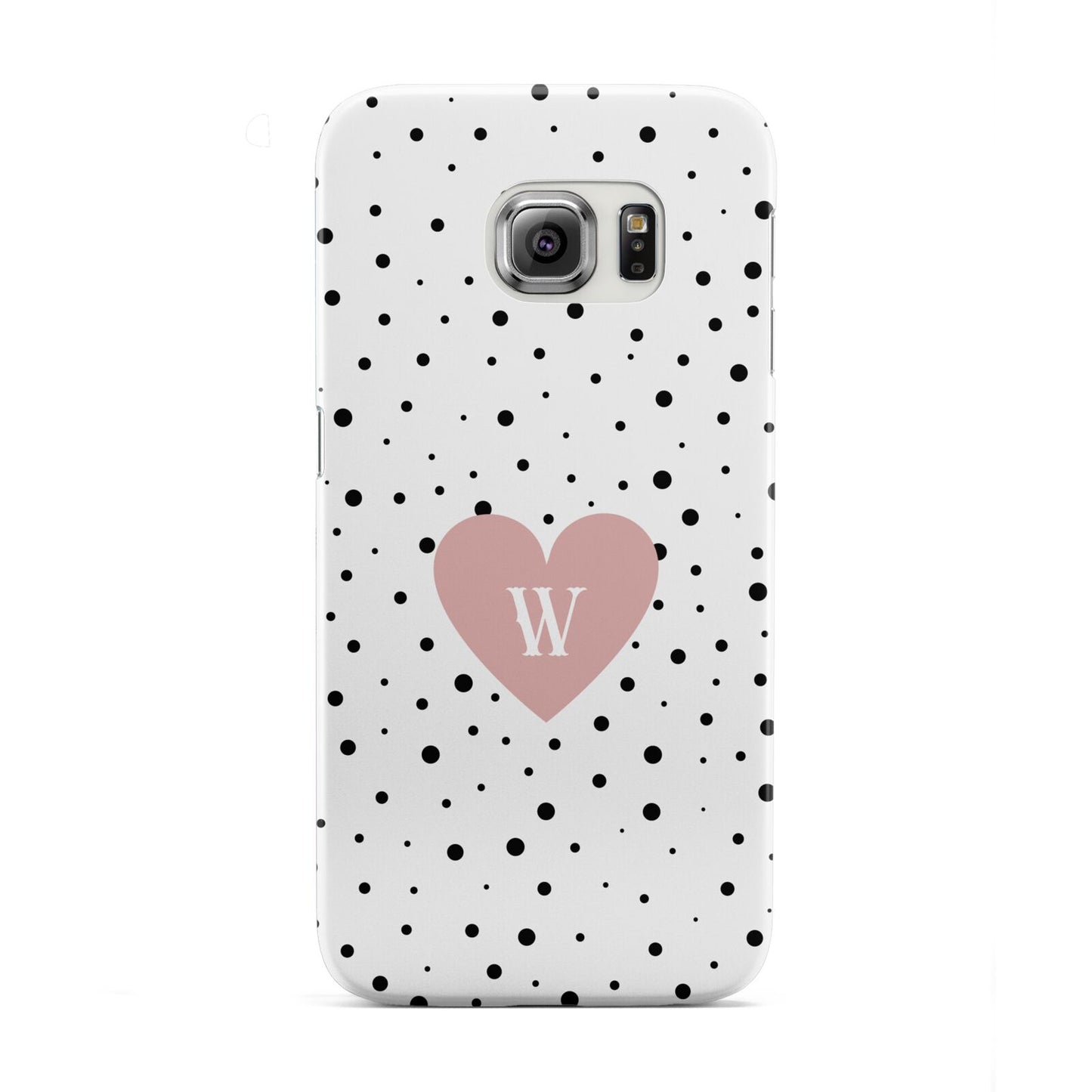 Dotted Pink Heart Personalised Samsung Galaxy S6 Edge Case