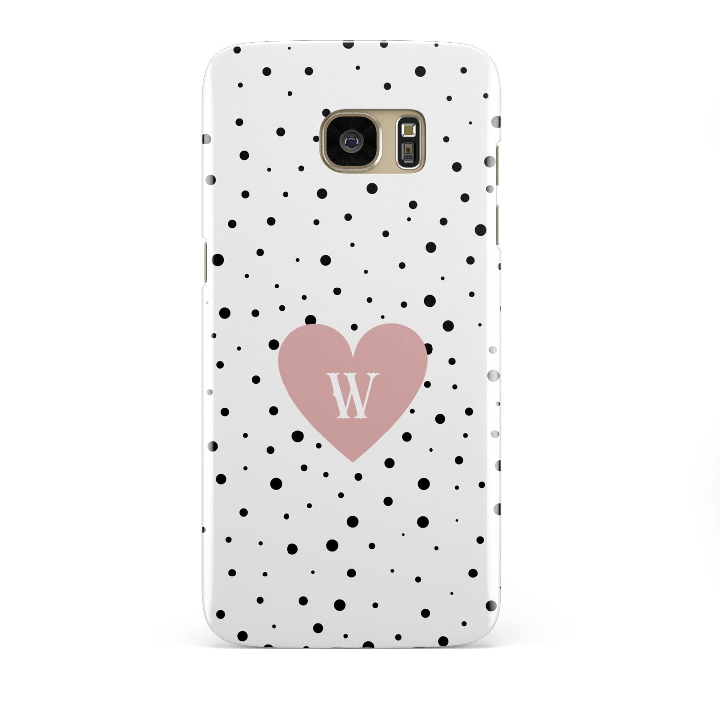 Dotted Pink Heart Personalised Samsung Galaxy S7 Edge Case