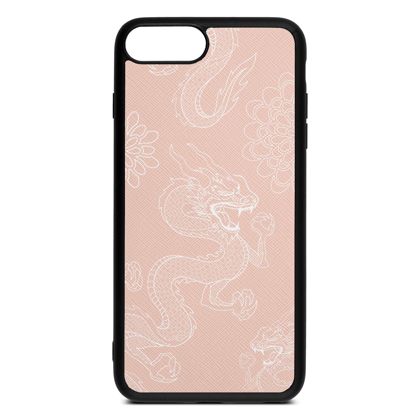 Dragons Nude Saffiano Leather iPhone 8 Plus Case