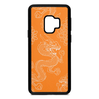 Dragons Saffron Saffiano Leather Samsung S9 Case