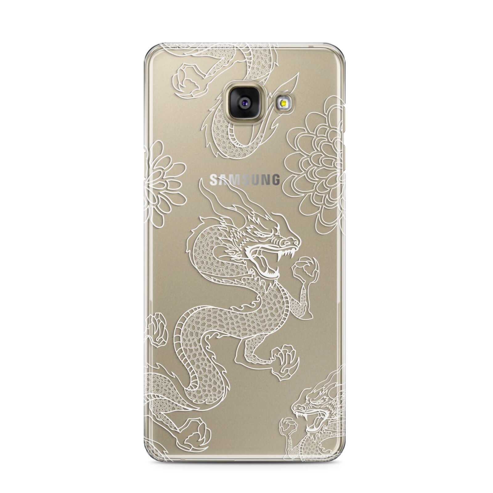 Dragons Samsung Galaxy A3 2016 Case on gold phone