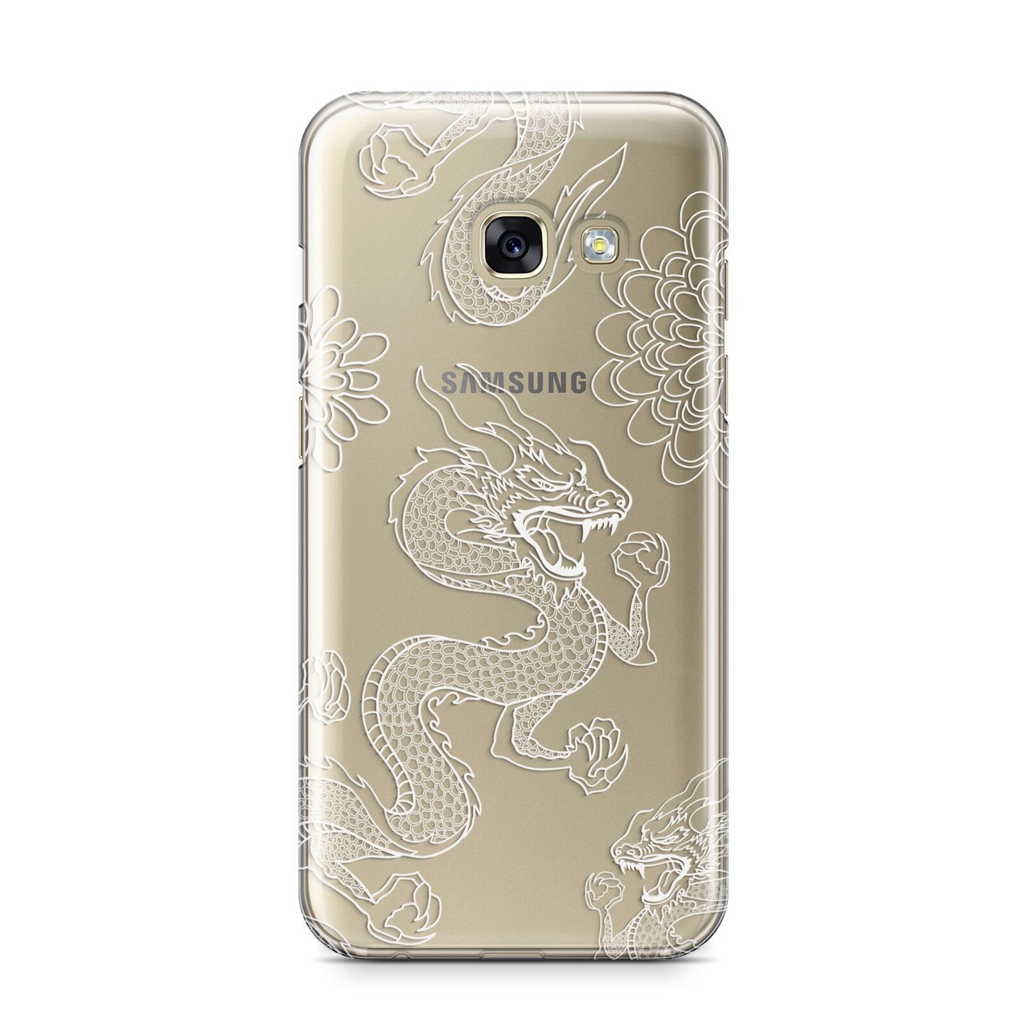 Dragons Samsung Galaxy A3 2017 Case on gold phone