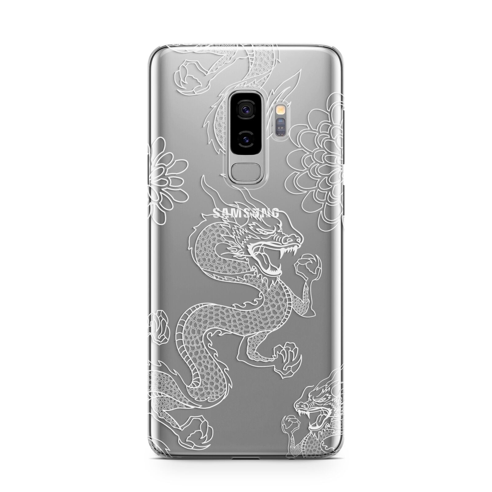 Dragons Samsung Galaxy S9 Plus Case on Silver phone