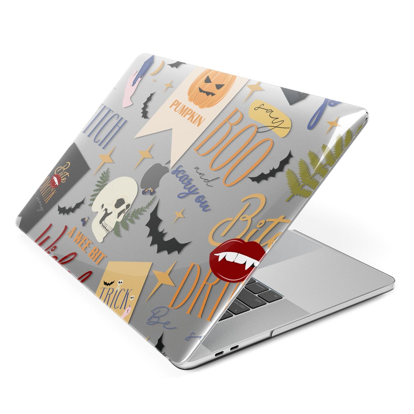 Dramatic Halloween Illustrations Apple MacBook Case Side View