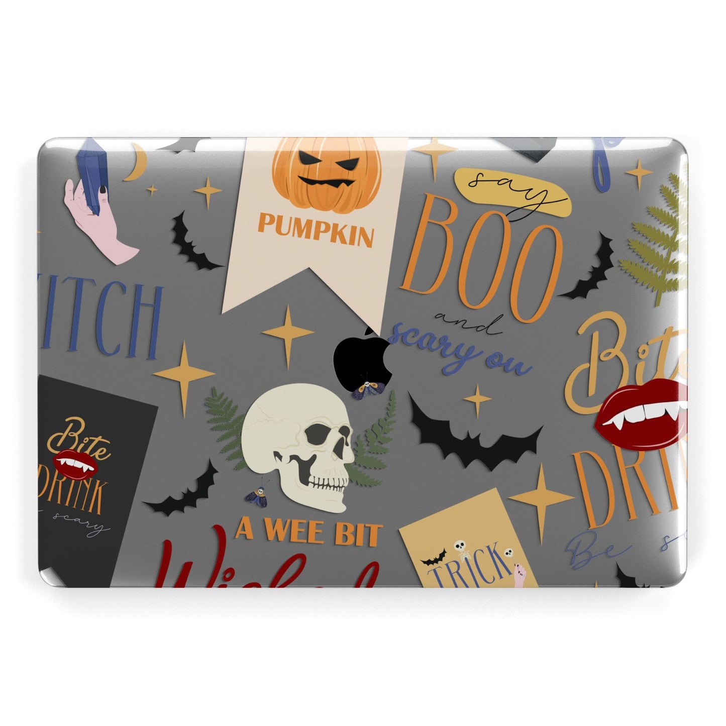 Dramatic Halloween Illustrations Apple MacBook Case