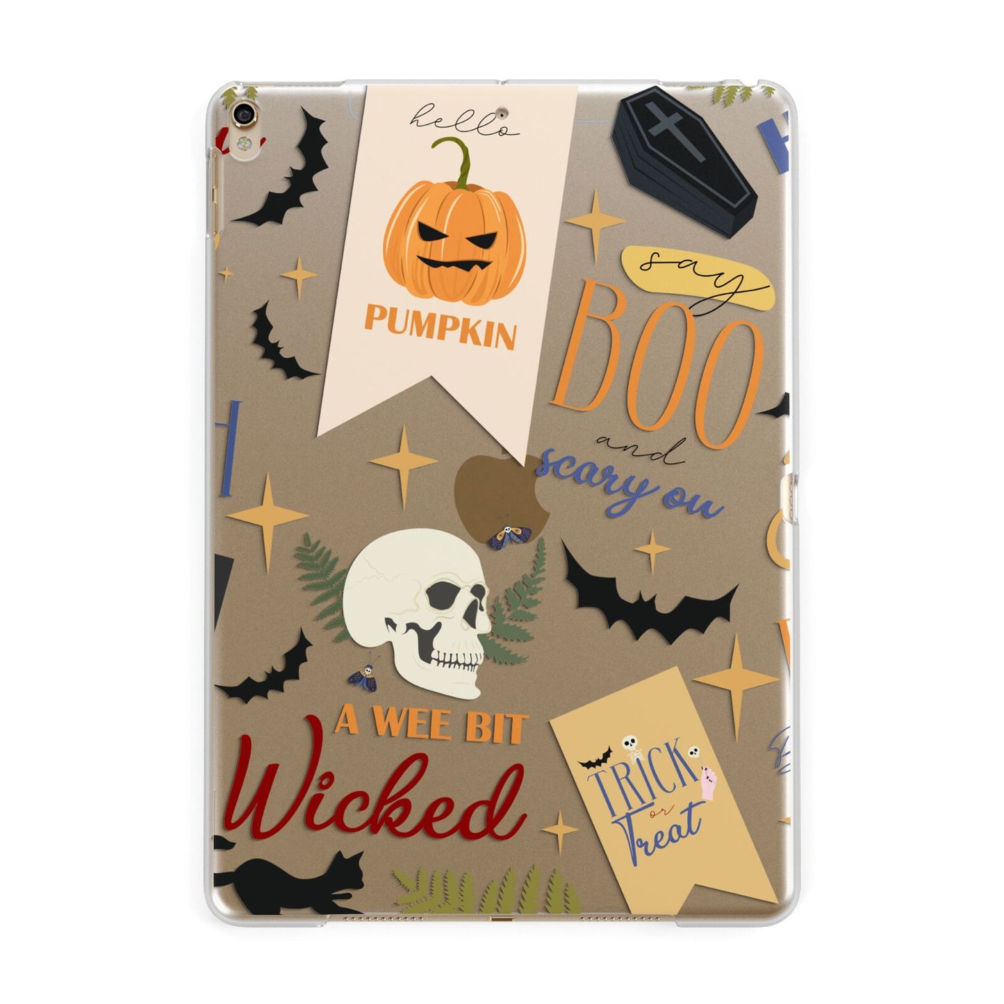 Dramatic Halloween Illustrations Apple iPad Gold Case