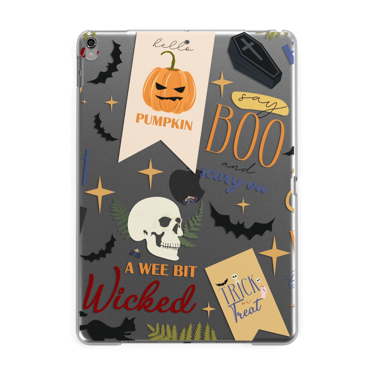 Dramatic Halloween Illustrations Apple iPad Grey Case