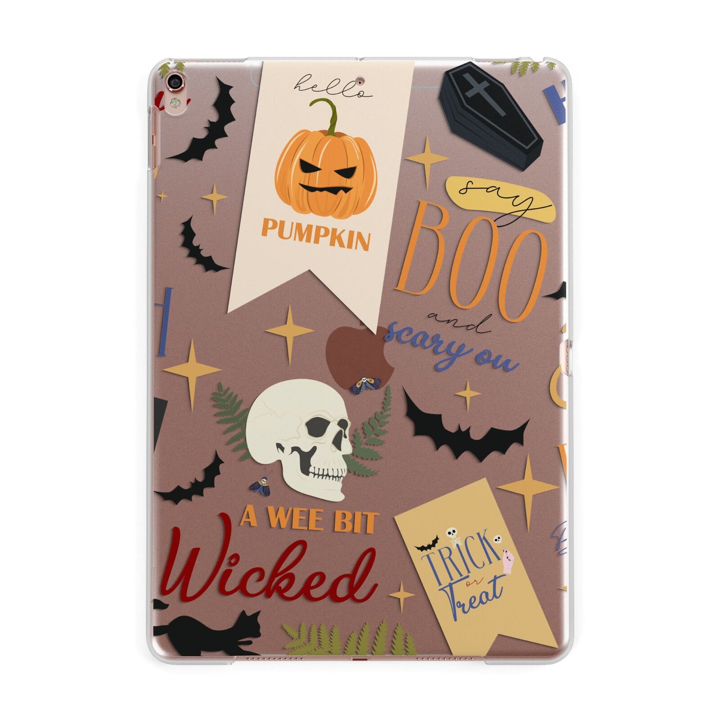 Dramatic Halloween Illustrations Apple iPad Rose Gold Case