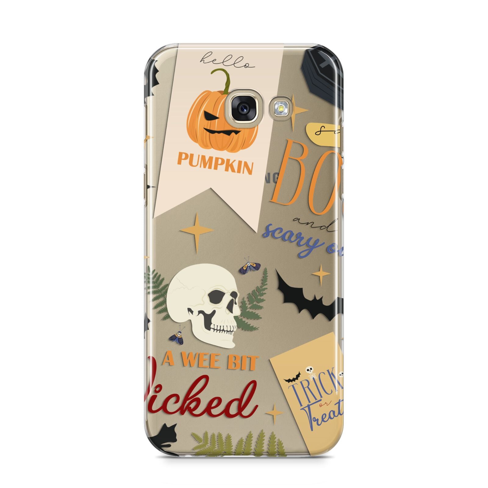 Dramatic Halloween Illustrations Samsung Galaxy A5 2017 Case on gold phone