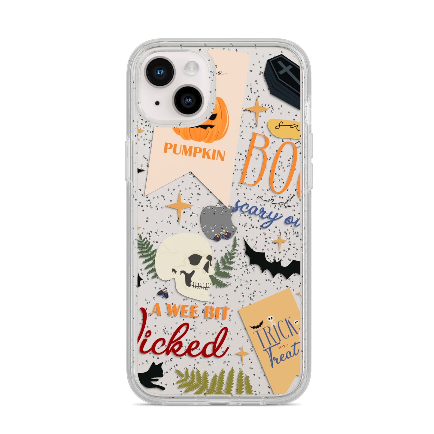 Dramatic Halloween Illustrations iPhone 14 Plus Glitter Tough Case Starlight