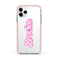 Dream Name Apple iPhone 11 Pro in Silver with Pink Impact Case