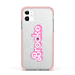 Dream Name Apple iPhone 11 in White with Pink Impact Case