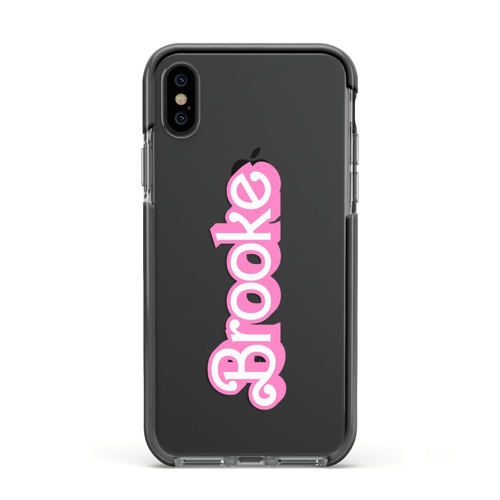 Dream Name Apple iPhone Xs Impact Case Black Edge on Black Phone