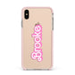 Dream Name Apple iPhone Xs Max Impact Case Pink Edge on Gold Phone