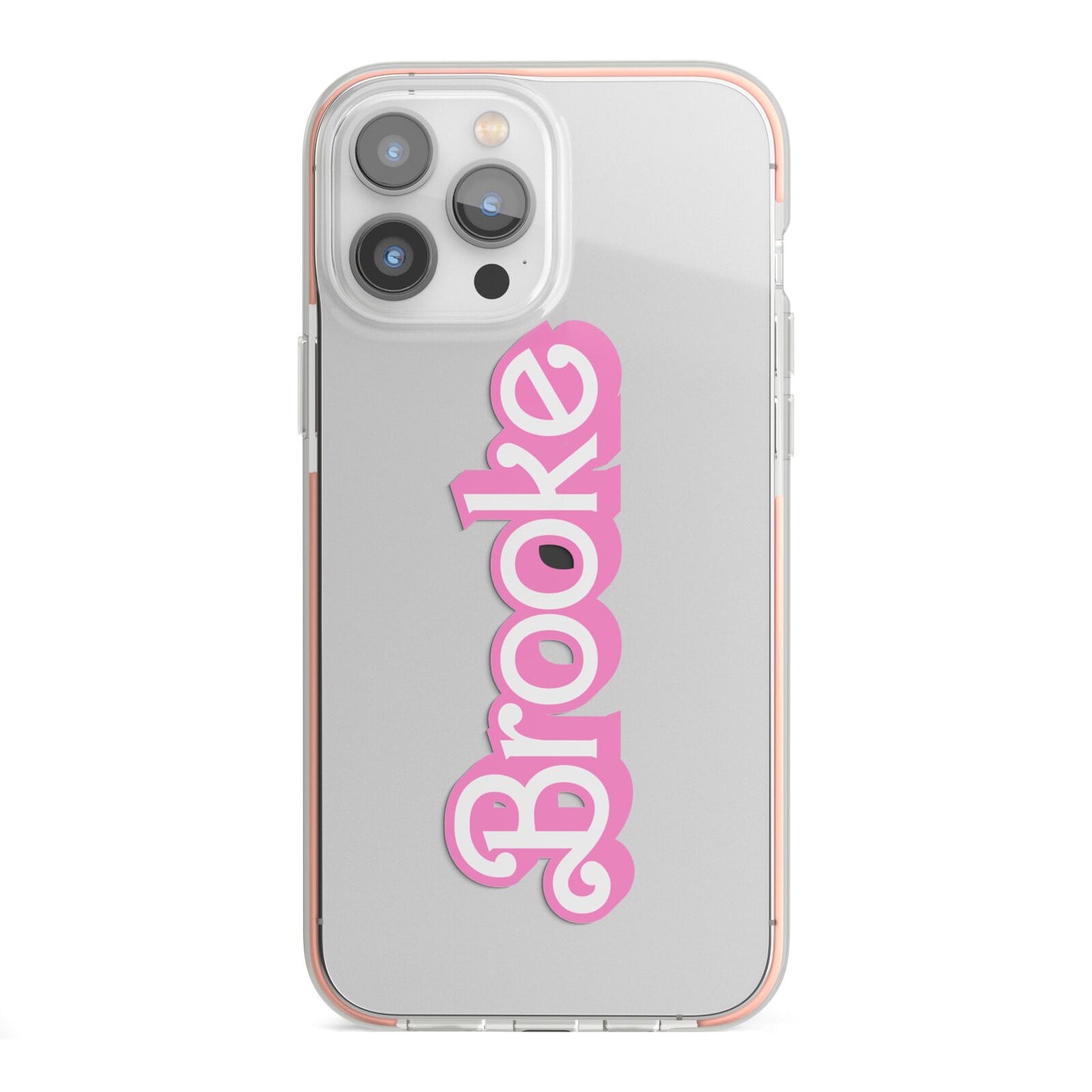 Dream Name iPhone 13 Pro Max TPU Impact Case with Pink Edges