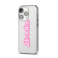 Dream Name iPhone 14 Pro Clear Tough Case Silver Angled Image