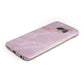 Dreamy Pink Marble Protective Samsung Galaxy Case Angled Image