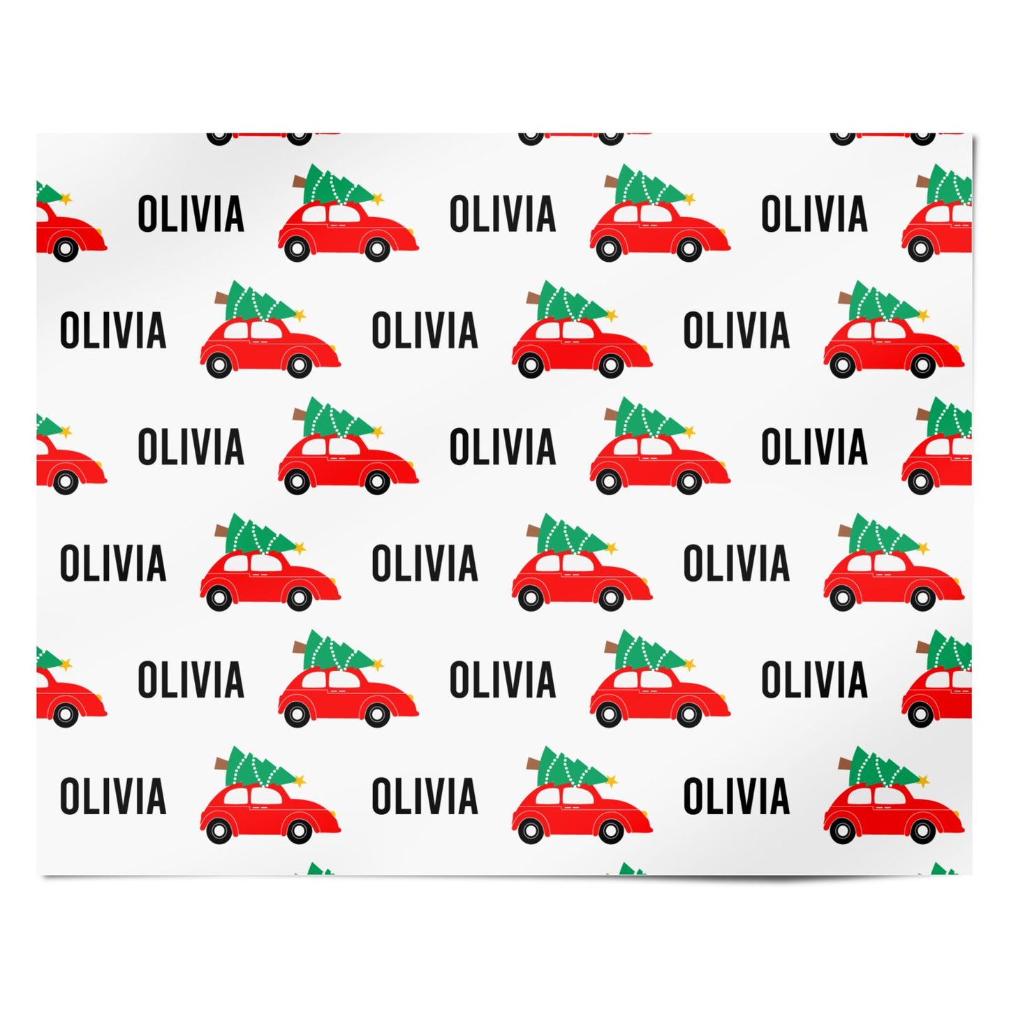 Driving Home Personalised Christmas Personalised Wrapping Paper Alternative
