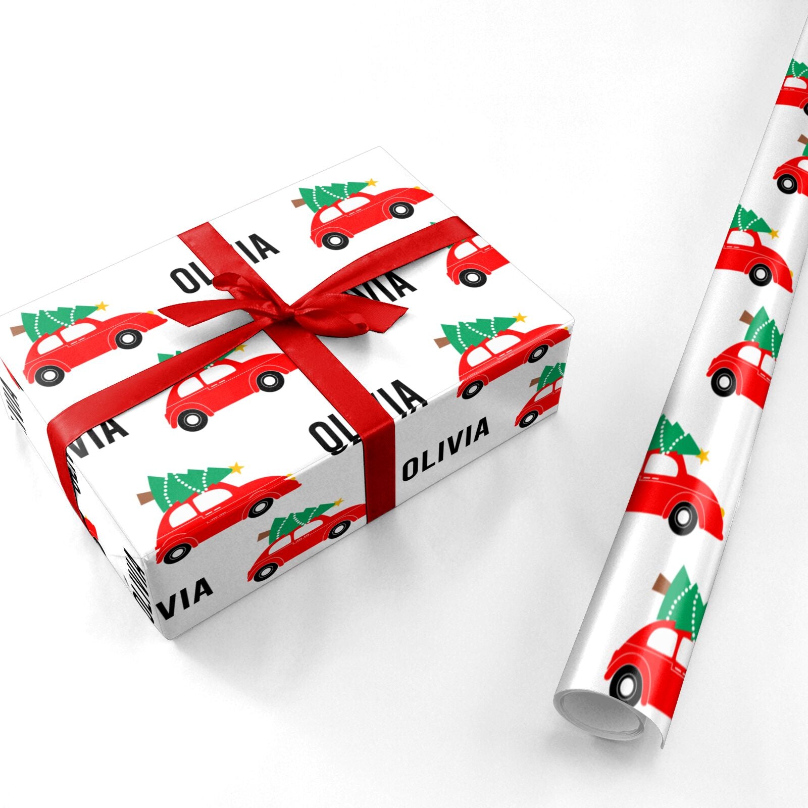 Driving Home Personalised Christmas Personalised Wrapping Paper