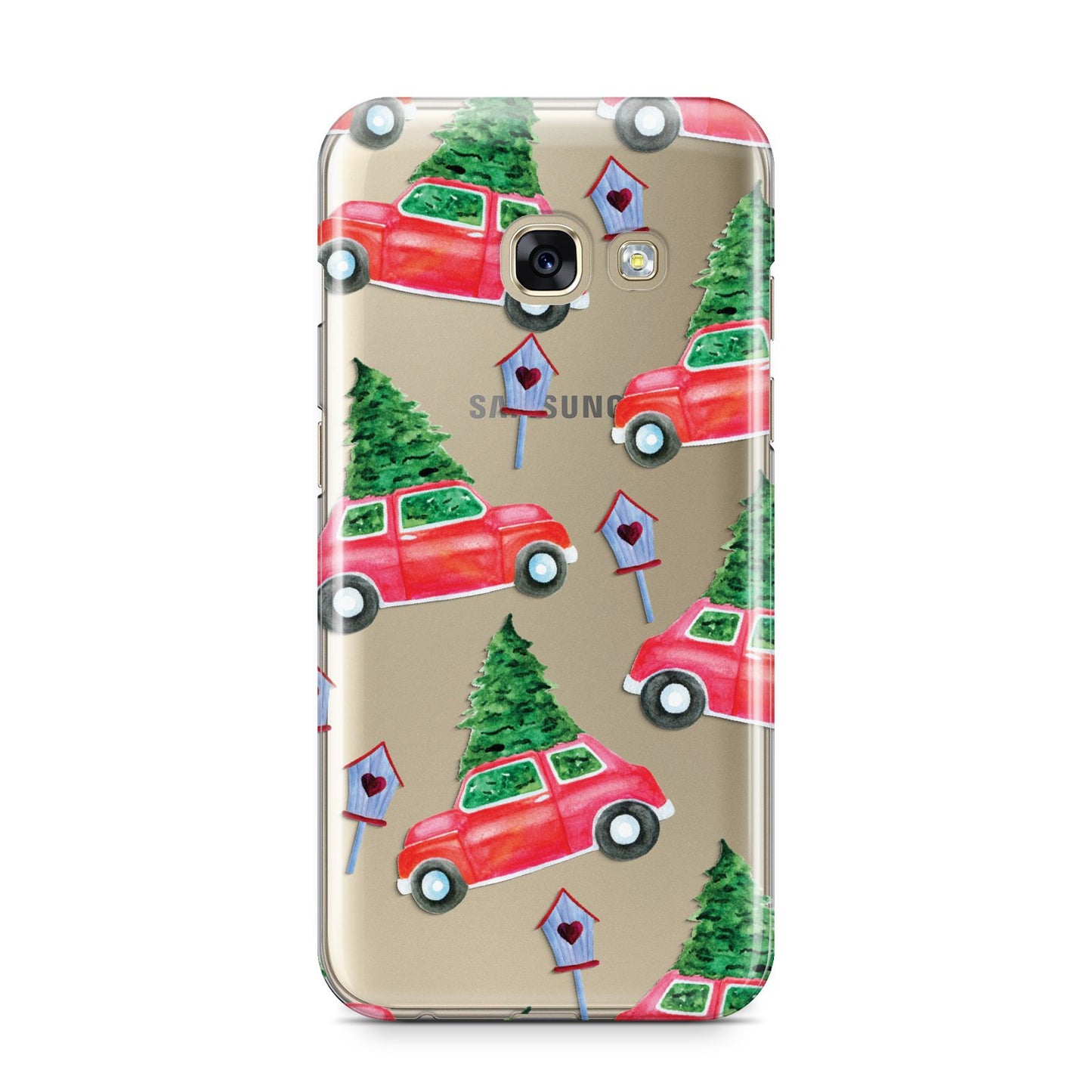 Driving home for Christmas Samsung Galaxy A3 2017 Case on gold phone