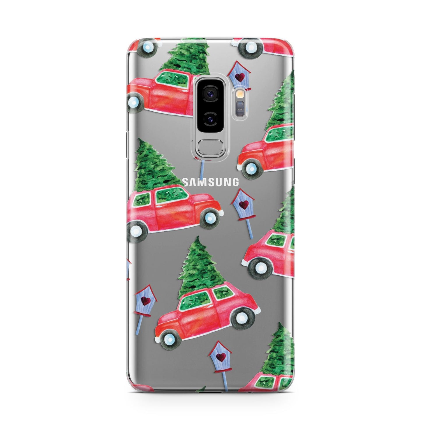 Driving home for Christmas Samsung Galaxy S9 Plus Case on Silver phone