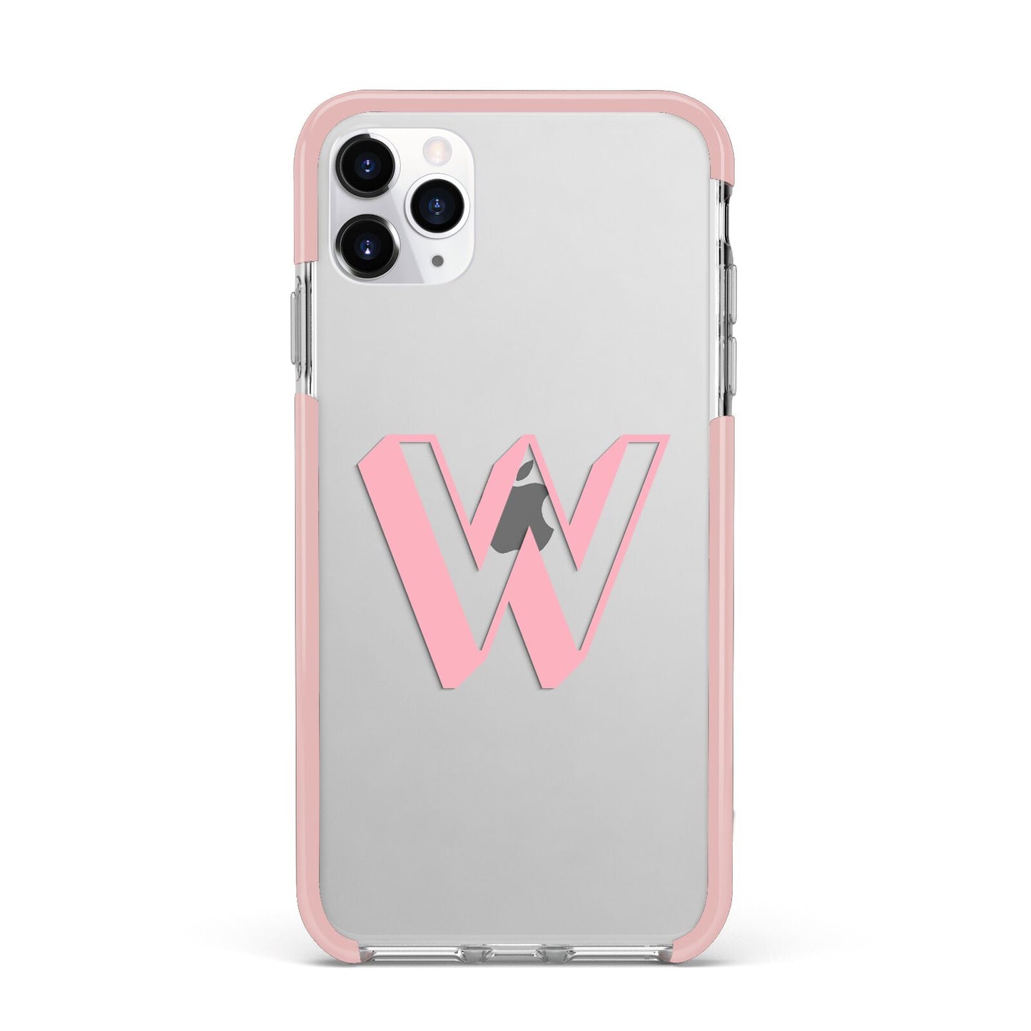 Drop Shadow Initial iPhone 11 Pro Max Impact Pink Edge Case