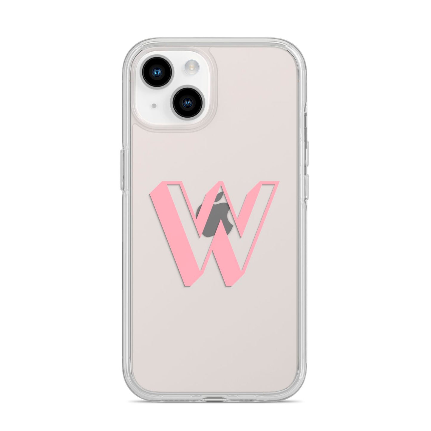 Drop Shadow Initial iPhone 14 Clear Tough Case Starlight