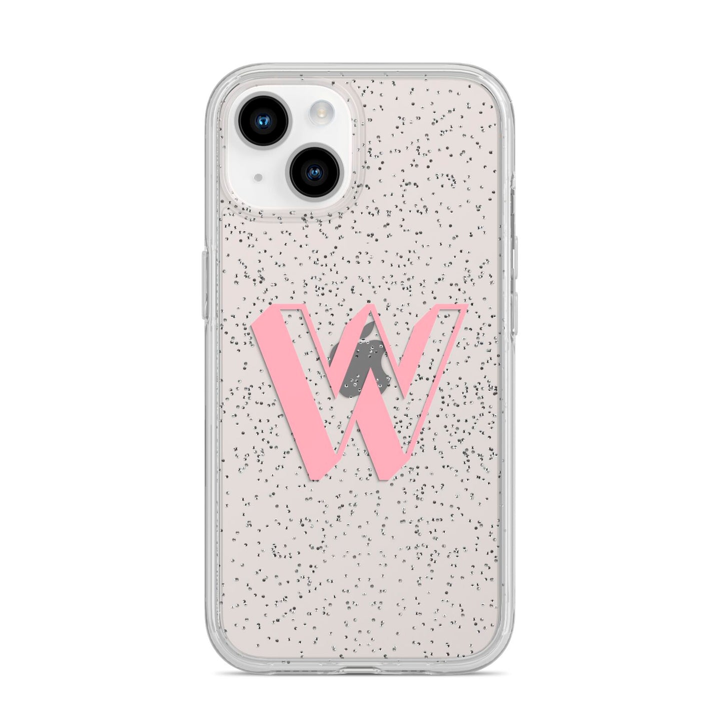 Drop Shadow Initial iPhone 14 Glitter Tough Case Starlight