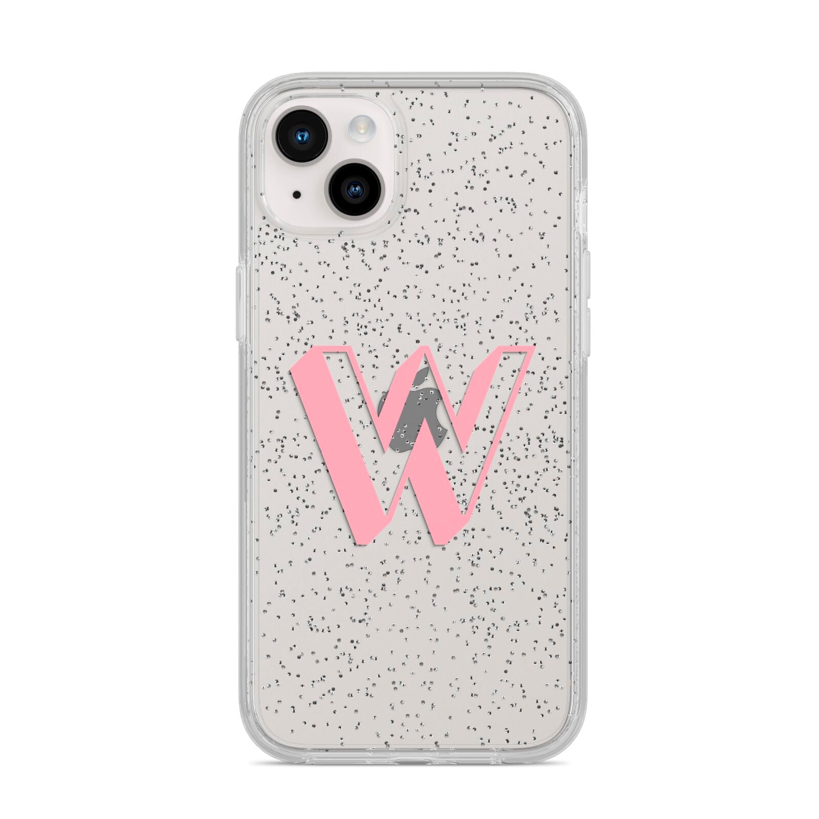 Drop Shadow Initial iPhone 14 Plus Glitter Tough Case Starlight