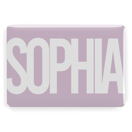 Dusty Pink with Bold White Text Apple MacBook Case