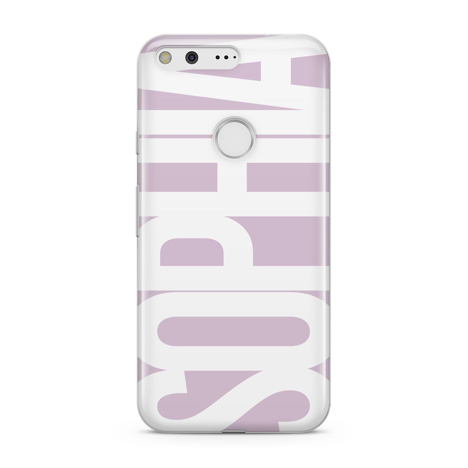 Dusty Pink with Bold White Text Google Pixel Case