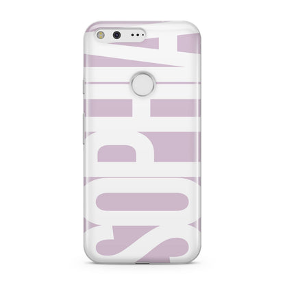 Dusty Pink with Bold White Text Google Pixel Case