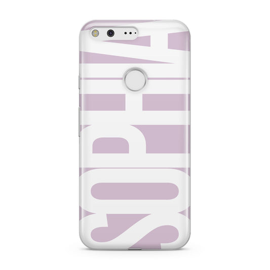 Dusty Pink with Bold White Text Google Pixel Case