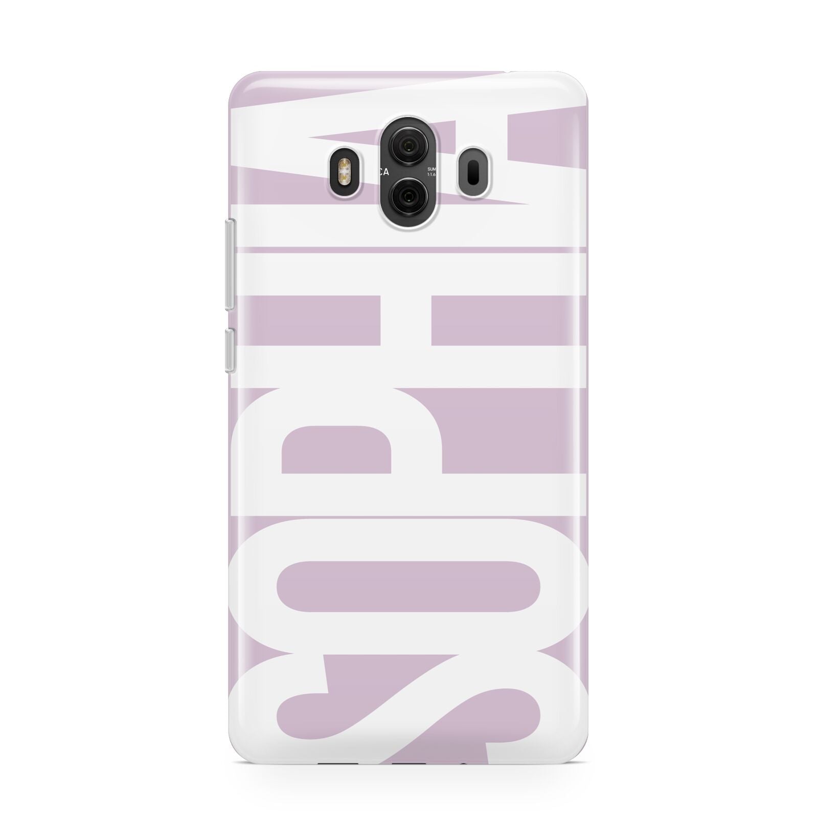 Dusty Pink with Bold White Text Huawei Mate 10 Protective Phone Case