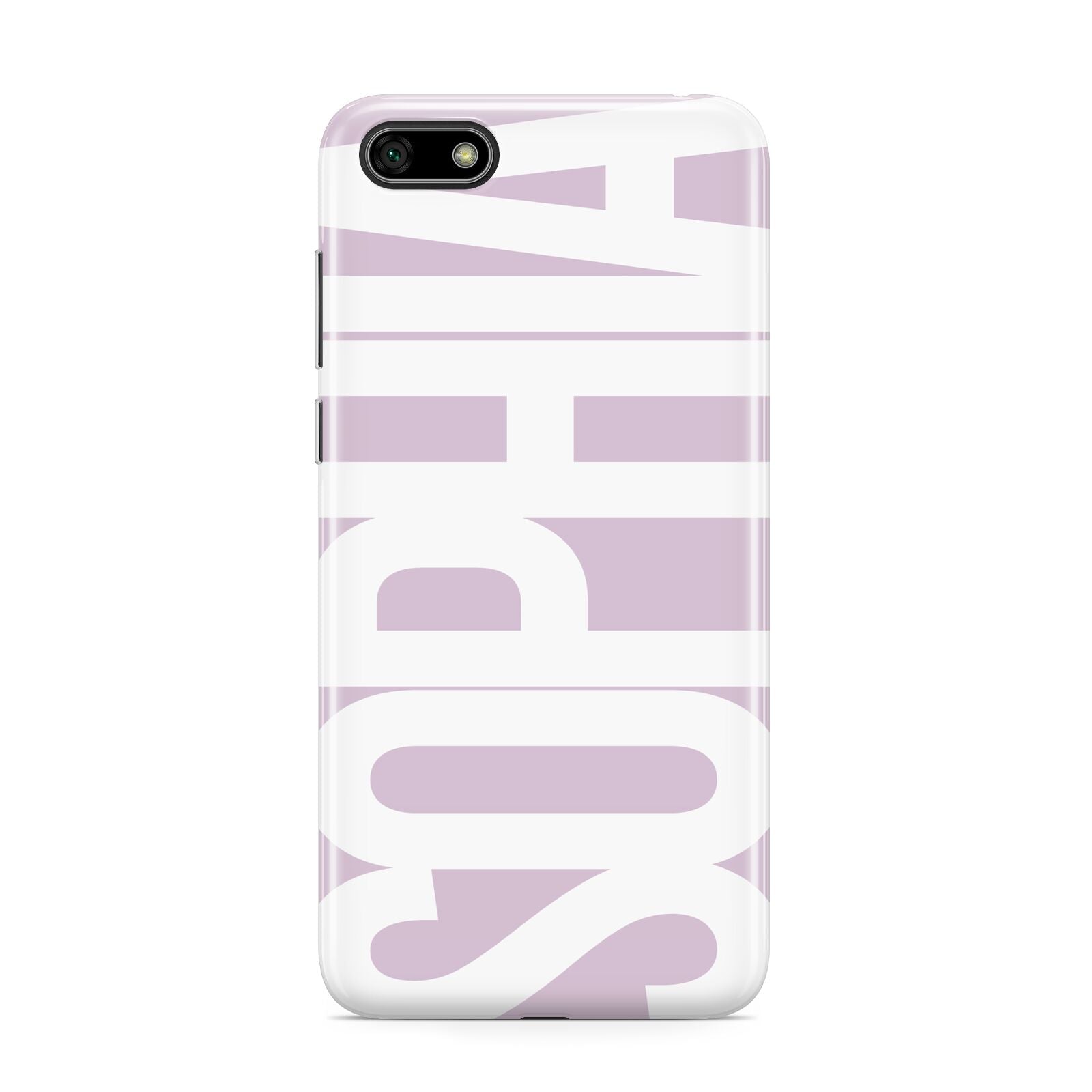 Dusty Pink with Bold White Text Huawei Y5 Prime 2018 Phone Case