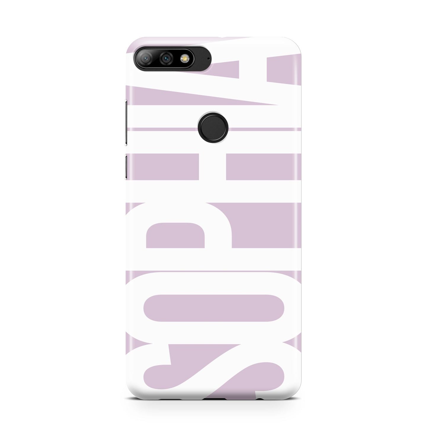 Dusty Pink with Bold White Text Huawei Y7 2018