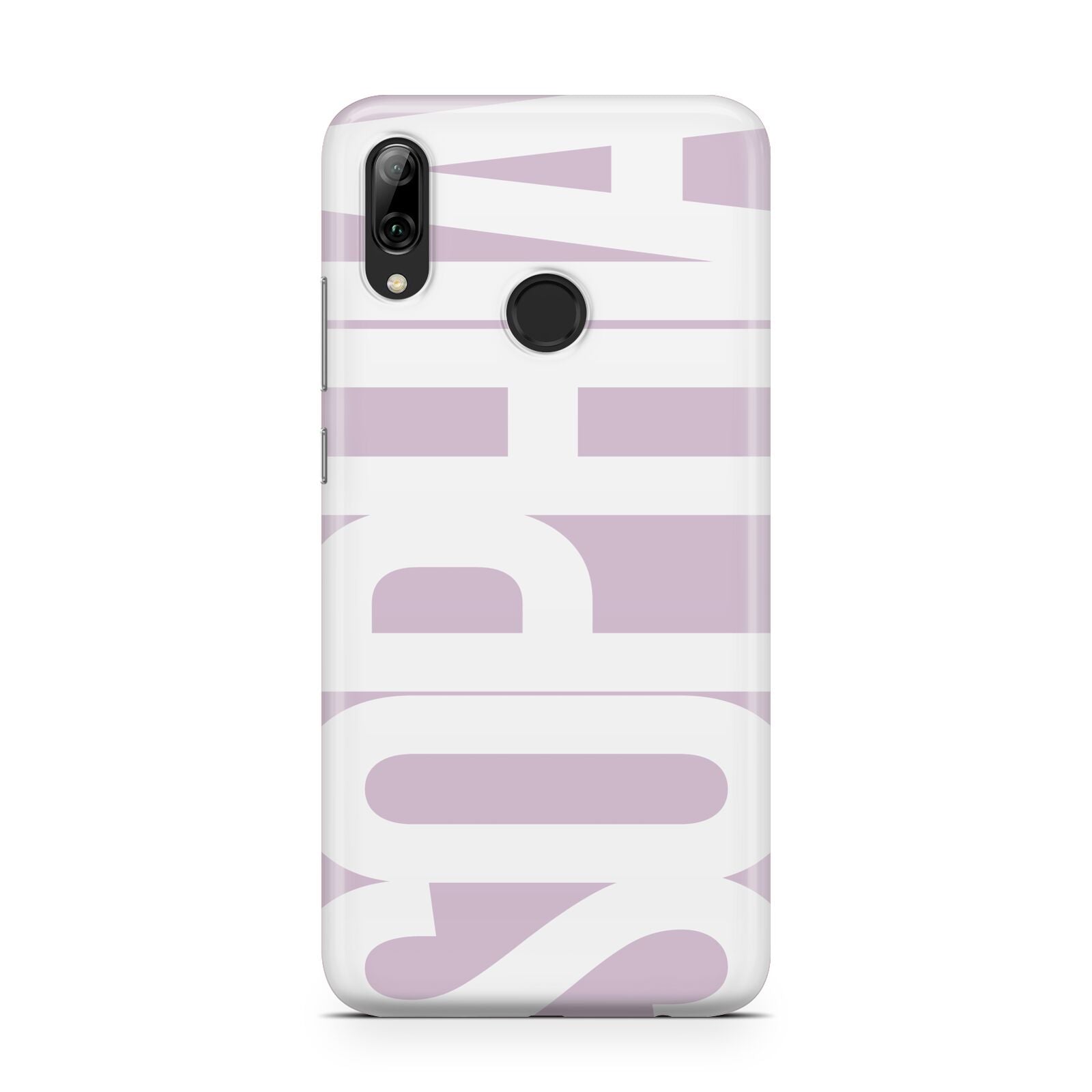 Dusty Pink with Bold White Text Huawei Y7 2019