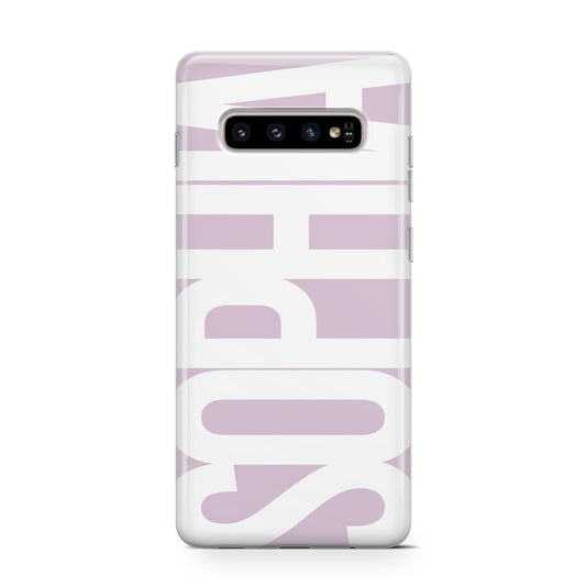 Dusty Pink with Bold White Text Protective Samsung Galaxy Case