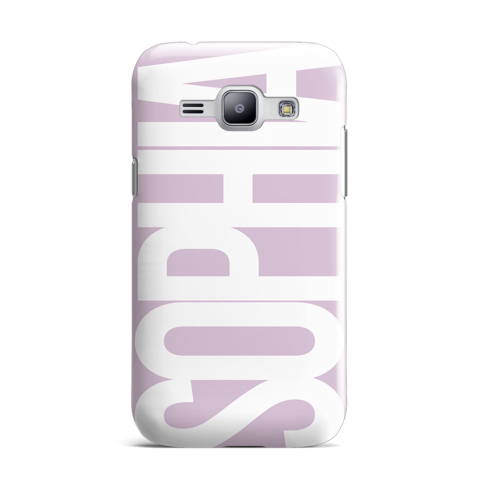 Dusty Pink with Bold White Text Samsung Galaxy J1 2015 Case