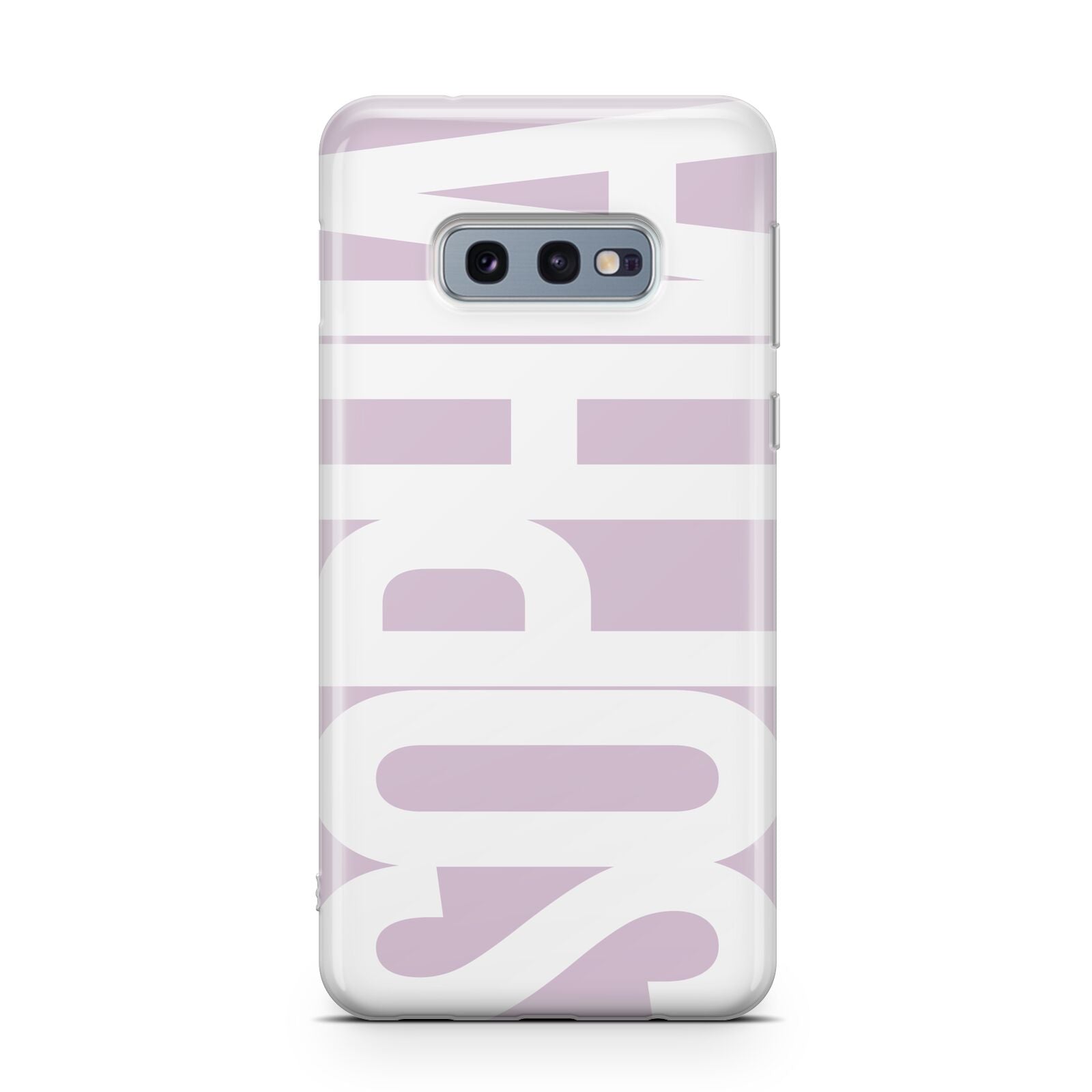 Dusty Pink with Bold White Text Samsung Galaxy S10E Case