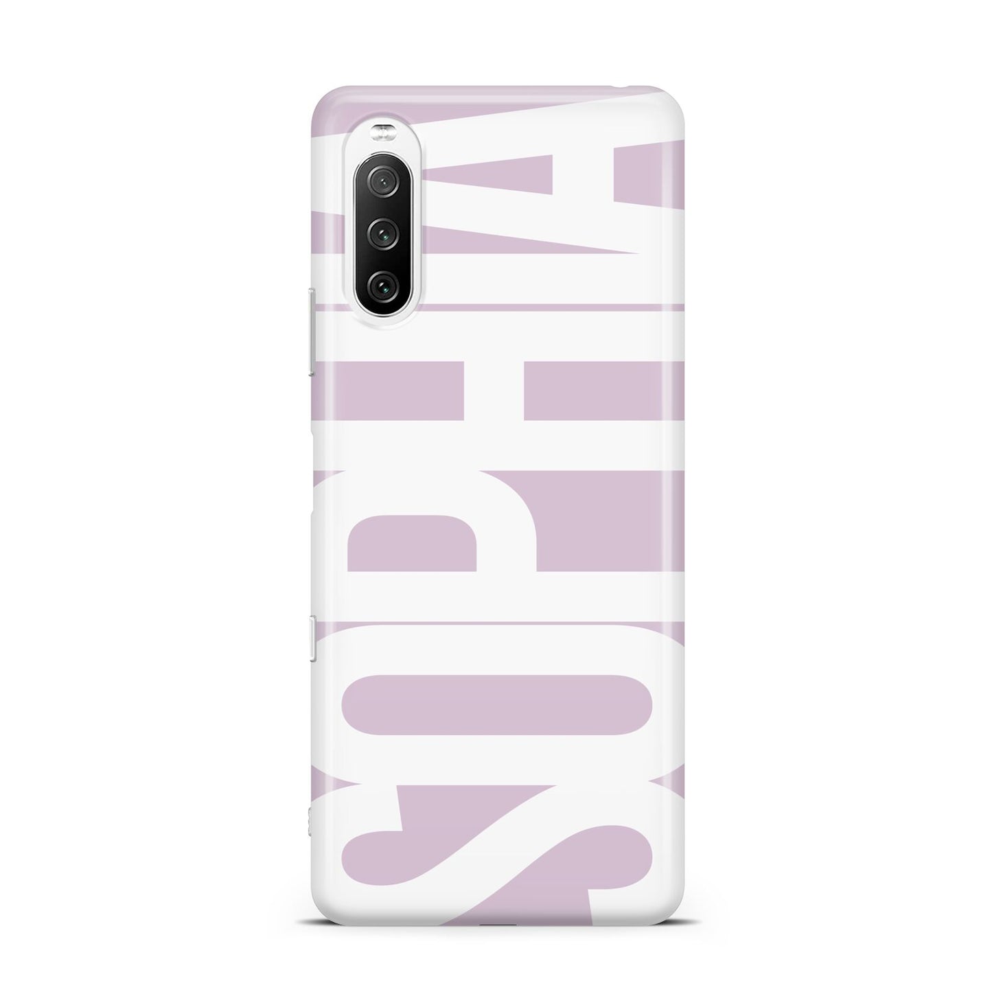 Dusty Pink with Bold White Text Sony Xperia 10 III Case