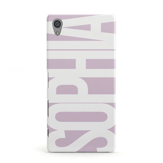 Dusty Pink with Bold White Text Sony Xperia Case